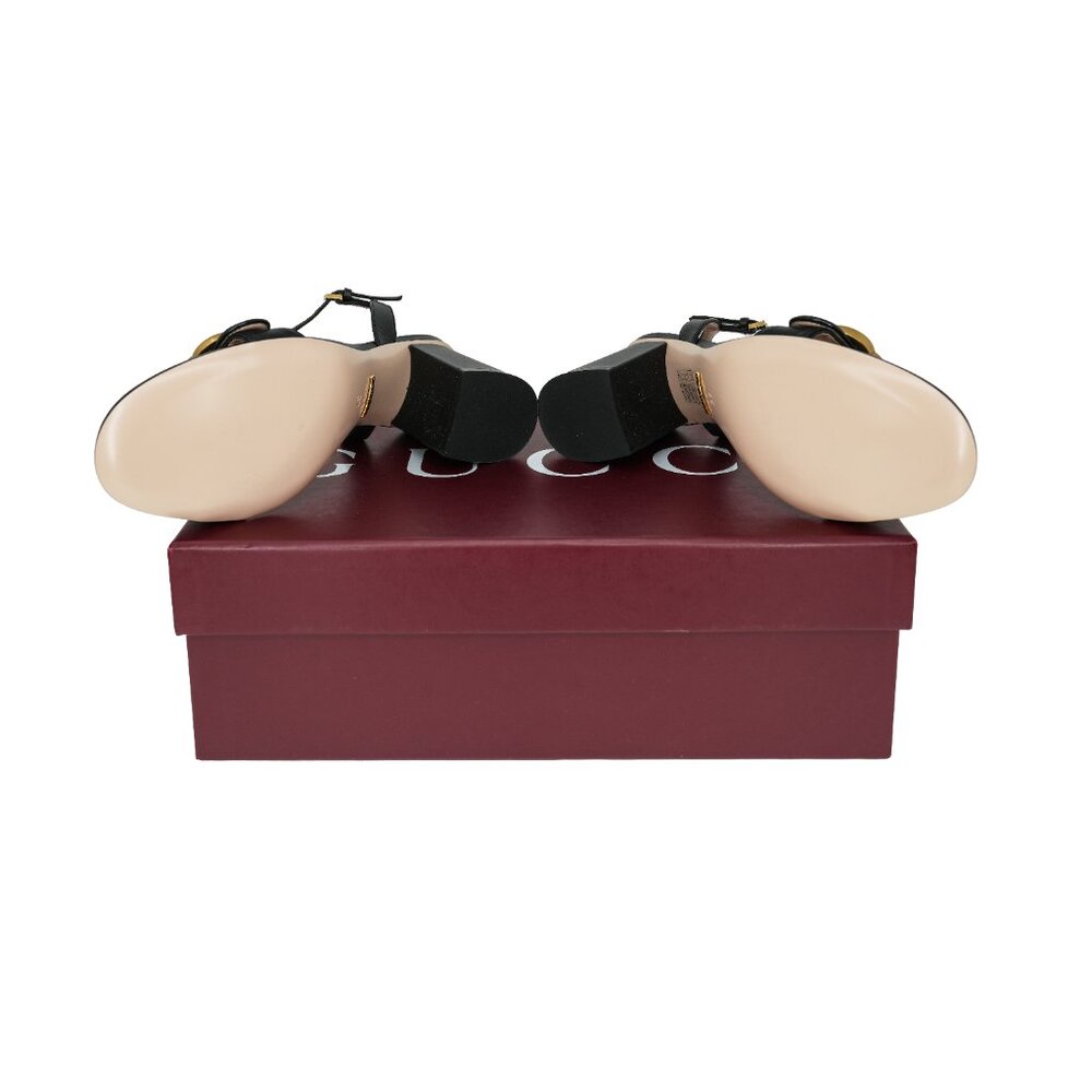 Gucci GG Marmont Leather Mid-heel Sandals - Picture 7 of 11